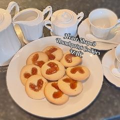 A picture of 🌹💟Heart Shaped Thumbprint Cookies💟🌹.