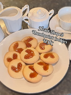 A picture of 🌹💟Heart Shaped Thumbprint Cookies💟🌹.