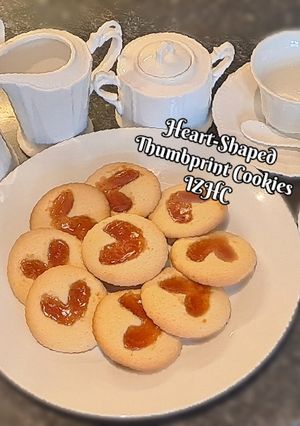 A picture of 🌹💟Heart Shaped Thumbprint Cookies💟🌹.