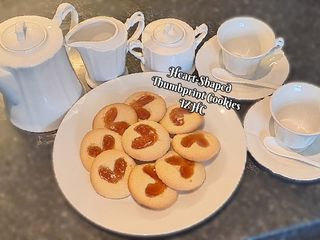 🌹💟Heart Shaped Thumbprint Cookies💟🌹