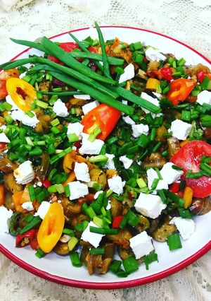 Zdjęcie przepisu Caponata z kozim serem.