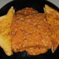 A picture of Spiced up bake beans.