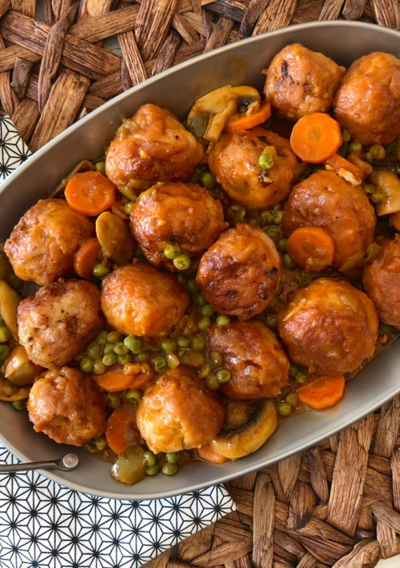 Una foto de Albóndigas a la jardinera en Olla GM modelo H