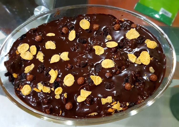 Resep Bread pudding saus coklat yang Wajib Dicoba