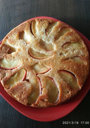 Una foto de Torta Invertida de Manzana 🍎 Sin Azúcar 😄