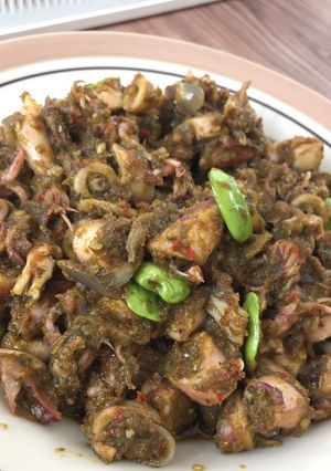 Foto resep Cumi asin pete pedas