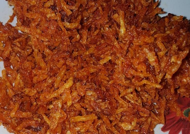 Resep Mustopa / kentang kering / klengkam kentang pedas manis yang Bikin Ngiler