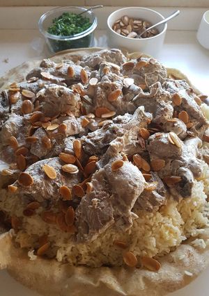 صورة لوصفة المنسف الاردني على اصوله