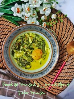 Gambar Pucuk Ubi Masak Lemak Ciliapi Telur Masin