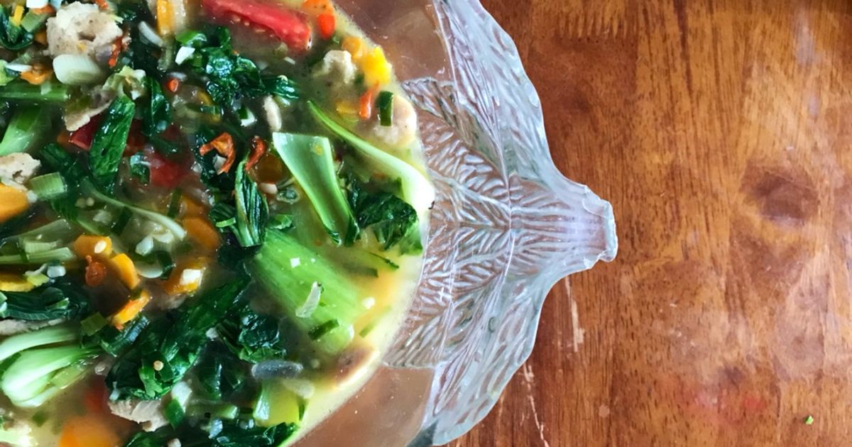 Sayur Bening Sawi Bakso