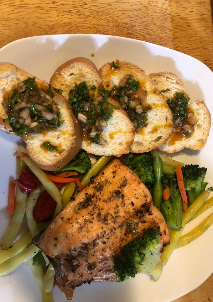 Una foto de Salmón en air fryer