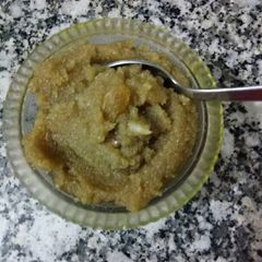 A picture of Jaggery semolina Halwa.