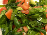 Ensalada de espinaca, tomate y palta