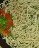 Green pasta.. yummy 😋 & quick