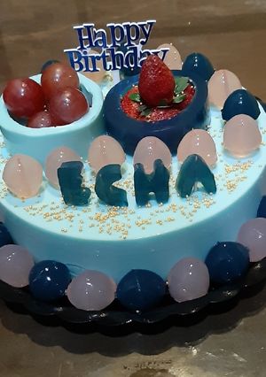 Foto resep Puding Biru Lembut