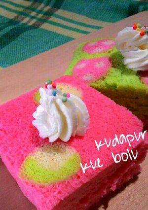 Foto resep bolu kukus motif