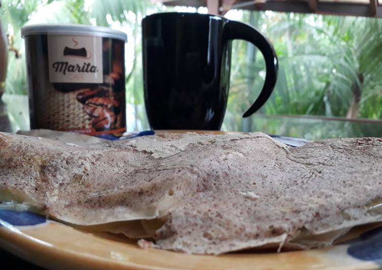 Crepioca com banana e queijo