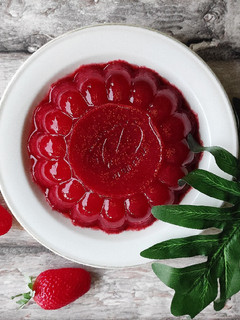 Foto resep Pudding Jelly Strawberry