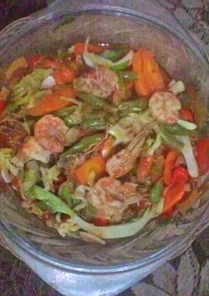 Foto resep Udang & Sayuran Masak Asam Manis