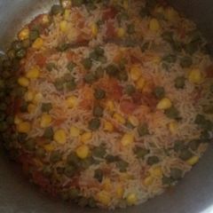 A picture of Corn matar pulav.