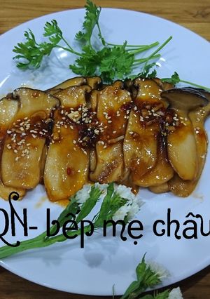 Hình của món Nấm đùi gà rim nước tương chay.