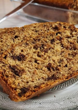 Una foto de 🍌🍫 Budín de banana y chips de chocolate 🍫🍌