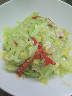 Foto resep Oseng labu Siam+jagung manis + pete