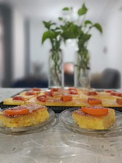 عکسی از دستور کیک شربتی پرتقالی🍊بسبوسه