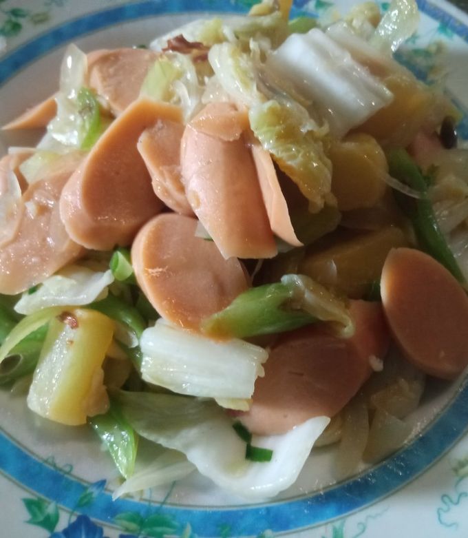 Foto resep Tumis Sosis Sawi Putih Buncis Kentang Saos Tiram