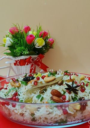 A picture of Navratan pulao 🥰.