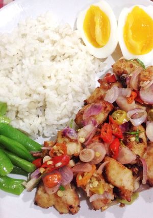 Foto resep Ayam kemiri sambal matah