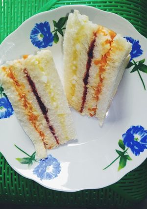 Foto resep Inkigayo sandwich [인기가요 샌드위치]