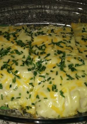 Una foto de Canelones de gulas y berenjenas