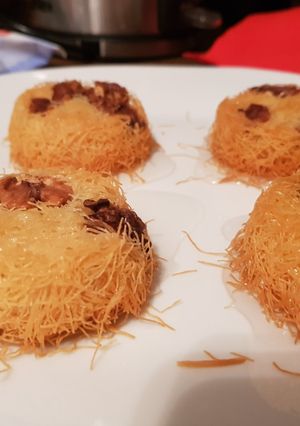 صورة لوصفة كنافة بالجوز