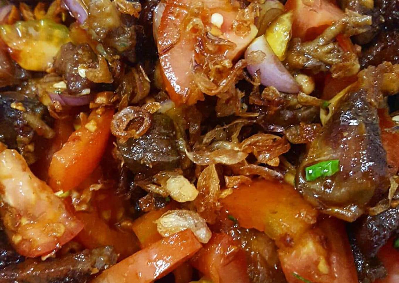 Sate kambing goreng