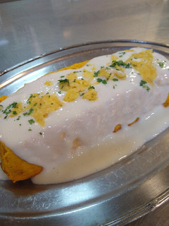 Una foto de Budín de zanahoria con salsa blanca express
