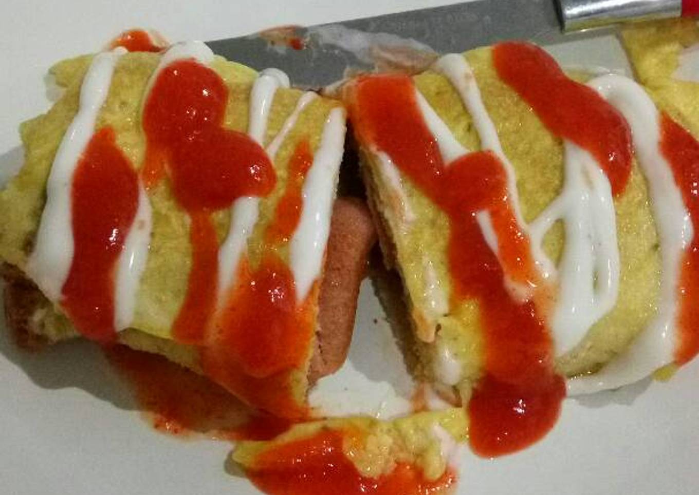 Roti India (roti isi selimut telur)