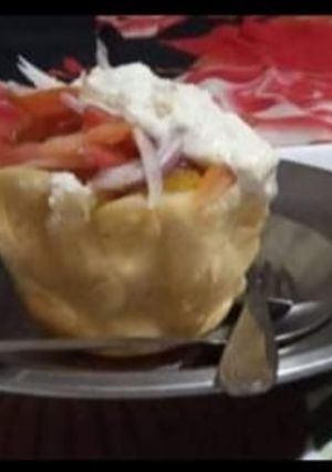 A picture of Katori chaat.