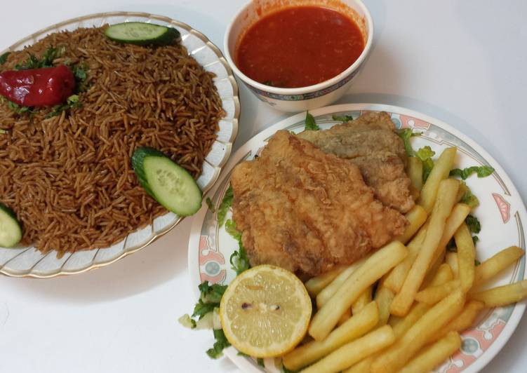 طريقة عمل فيليه السمك مع الأرز