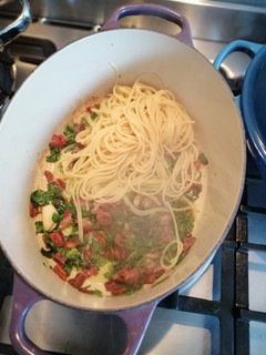 A picture of Cheddar Carbonara.