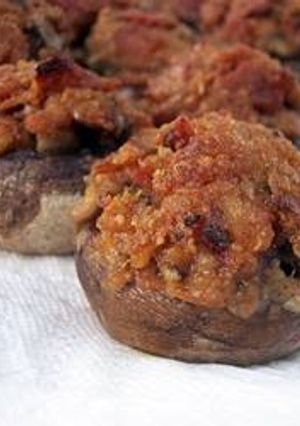 A picture of M.D.'s Pepperoni stuffed mushrooms.