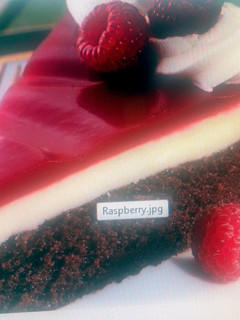 A picture of Raspberry Glazed Double Chocolate Dessert.
