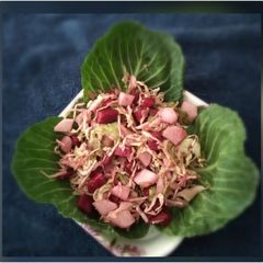 A picture of Cabbage Beet and Raddish Salad.