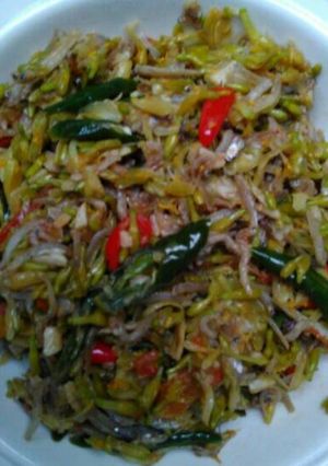Foto resep Tumis Bunga Pepaya Teri