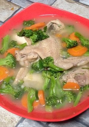 Foto resep Sop ayam brokoli wortel