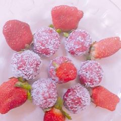 A picture of Strawberry ball #Cookpadfruits.