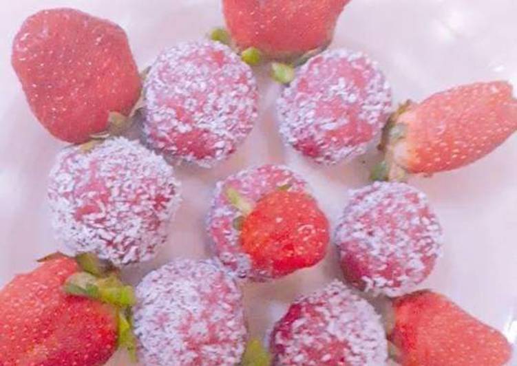 Simple Way to Make Speedy Strawberry ball #Cookpadfruits