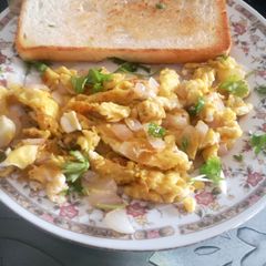 A picture of Three spice scrambled egg.