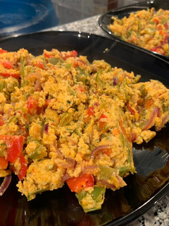 Cukorborsós rántotta recept fotója