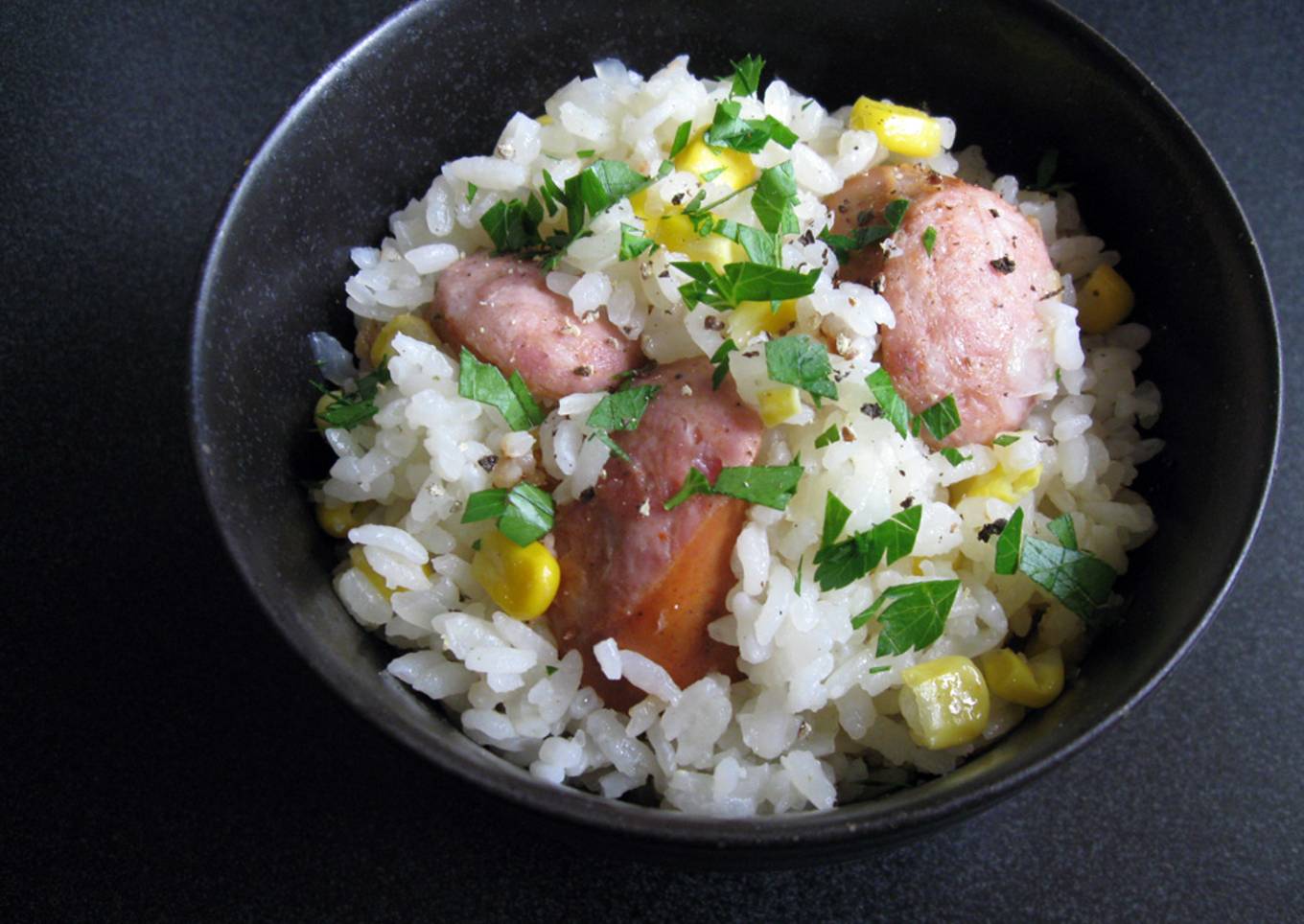 Smoked Sausage & Corn Takilkomigohan